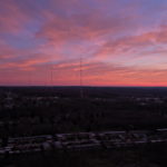 Drone sunset Parma, Ohio