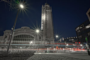 Light trails at the Westside Market