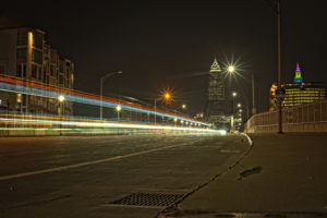 Lights trails in Cleveland