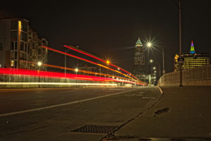 Lights trails in Cleveland