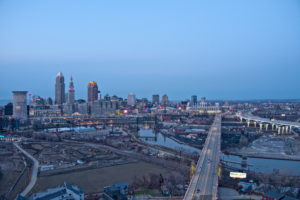 Cleveland, Ohio at sunset