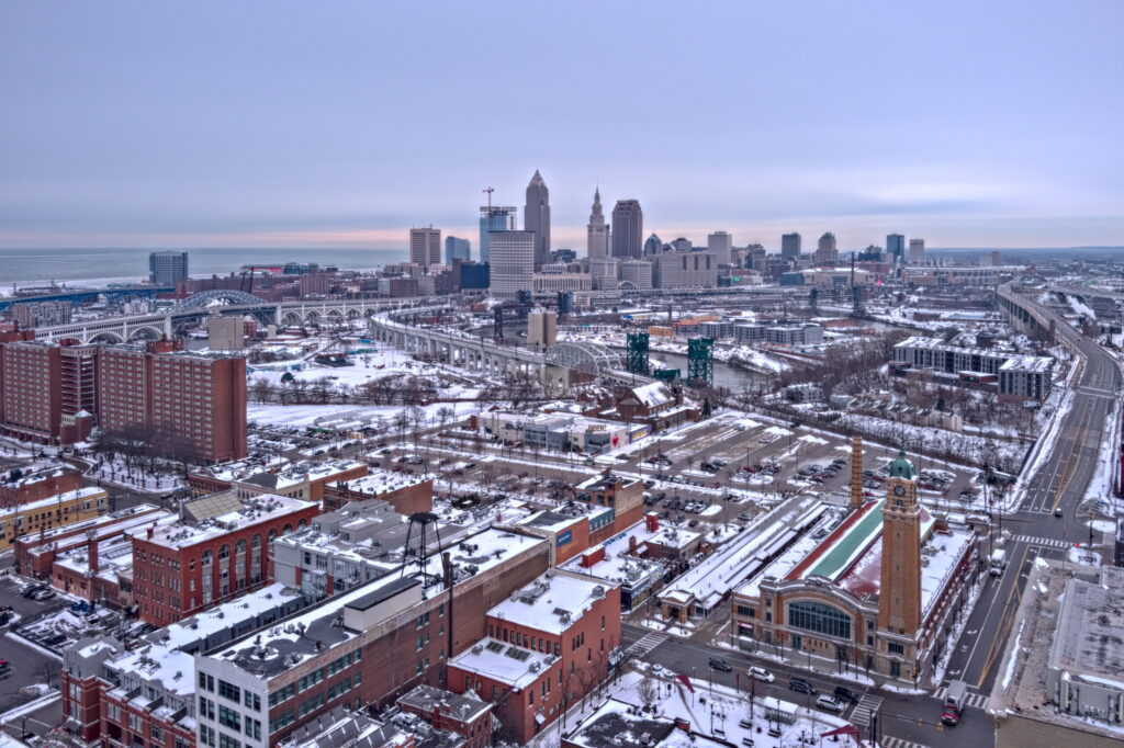 Cleveland Skyline in Winter